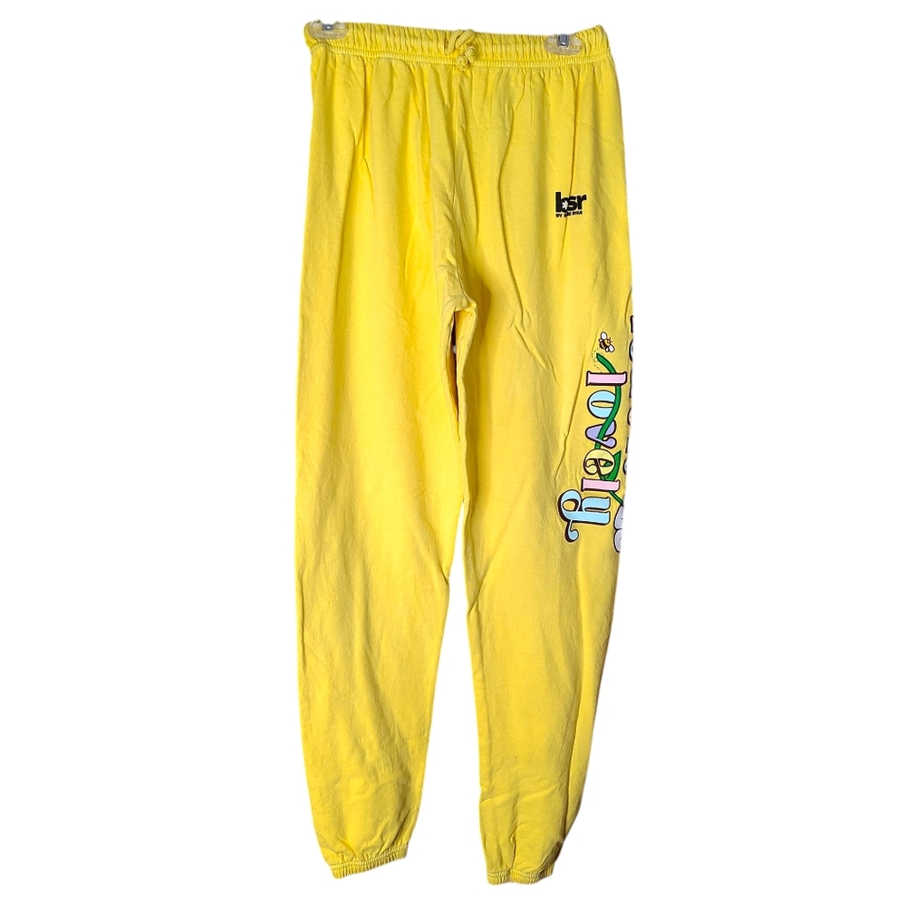 bsr By Samii Ryan Size Medium Yellow Isn't It Lovely Daisy Jogger Sweatpants
